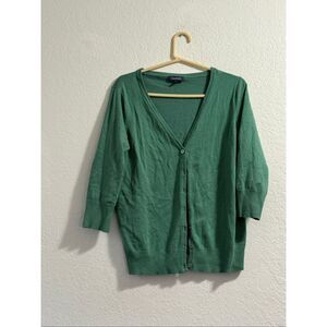 ModCloth Sweater ModCloth Cardigan Knit Sweater Women 1x Green Cardigan Sweater